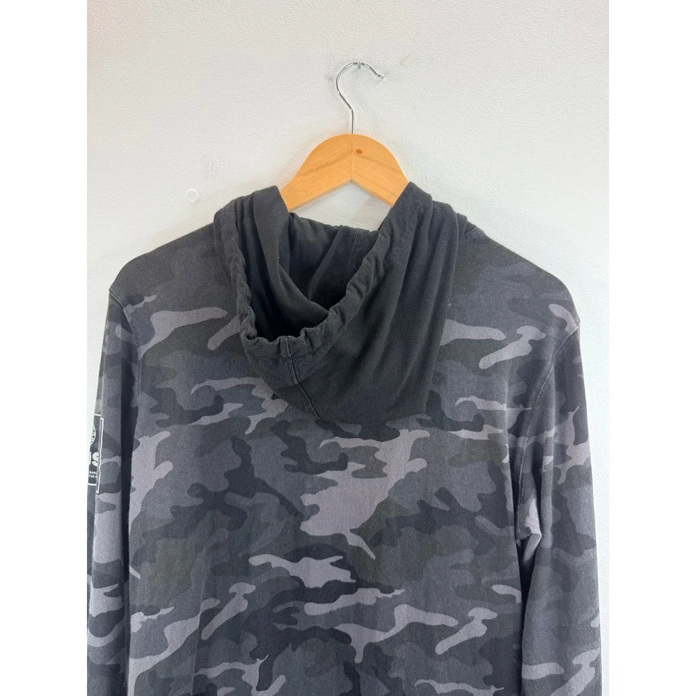 American Eagle Camo Hoodie Long Sleeve Pullover Pockets Boys M Fall Winter Comfy